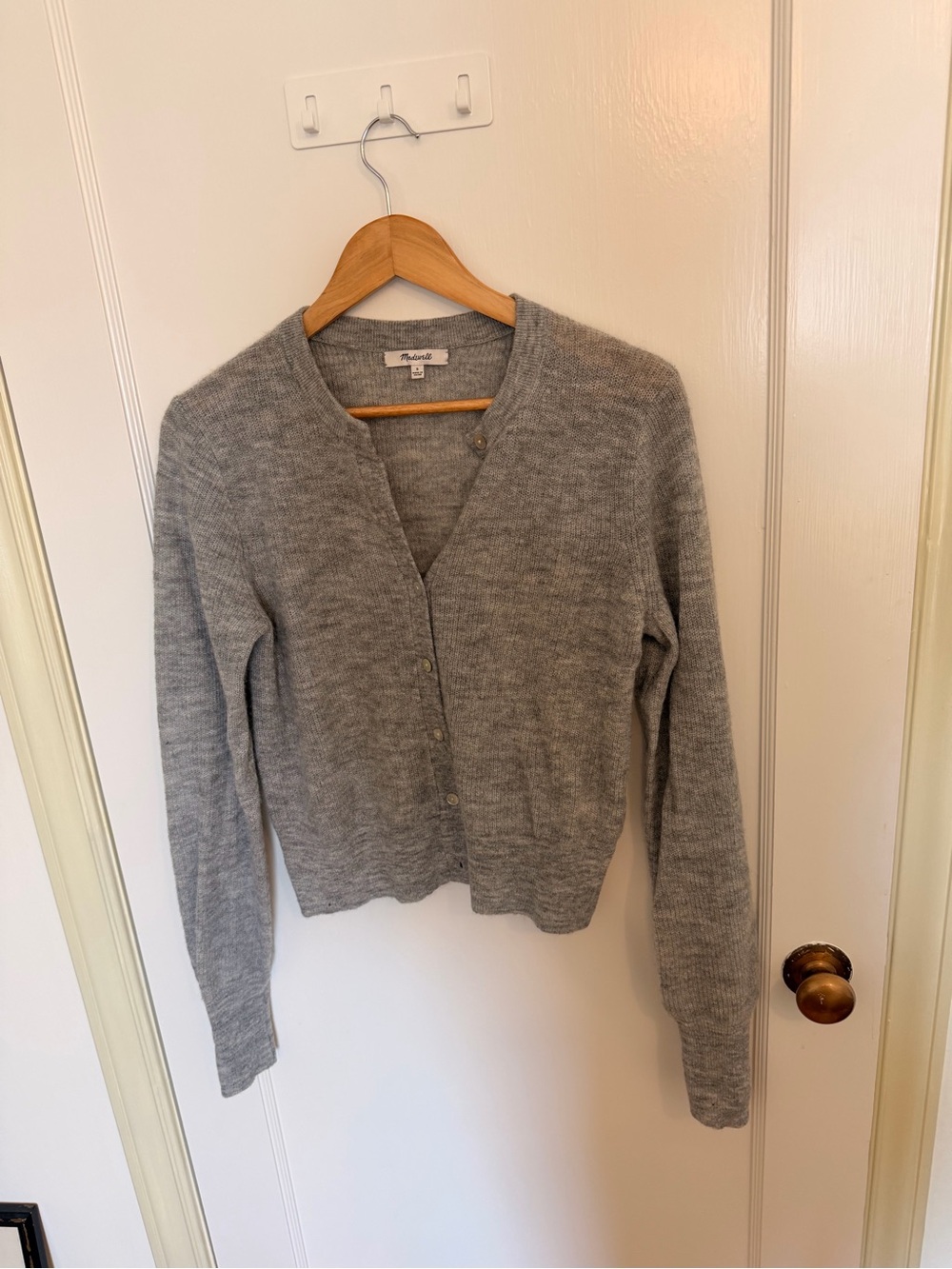 Madewell Gray Wool Cardigan